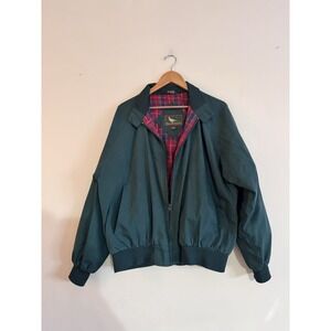 Field & Stream Vintage Coat Windbreaker Bomber Hunter Green Outdoors XL 90s 80s